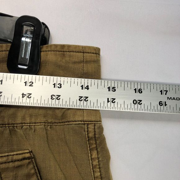 Free People Green Cargo Wide Leg Cropped Cuffed Hem Pants 0 - Picture 8 of 12